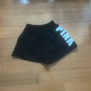 “PINK” Black shorts